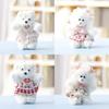 Soft Plush Bear Figurine With Blossom Pattern For Girls Gift And Decor