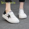 love ycodo Brand Women and Girls Students Natural Leather Fashion Comfortable Loafers a Combination of Slipper and Loafer