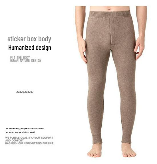 Herren- und Damen-Hose mit hohem Bund, warm aus Wolle, mit Fleecefutter und kaschmirähnlichem Tragekomfort.