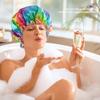 Shower Cap Woman Bathroom Hotel Home Shower Bathing Hair Elastic Cap Spa Hair Salon Bonnet Waterproof Hair Cover