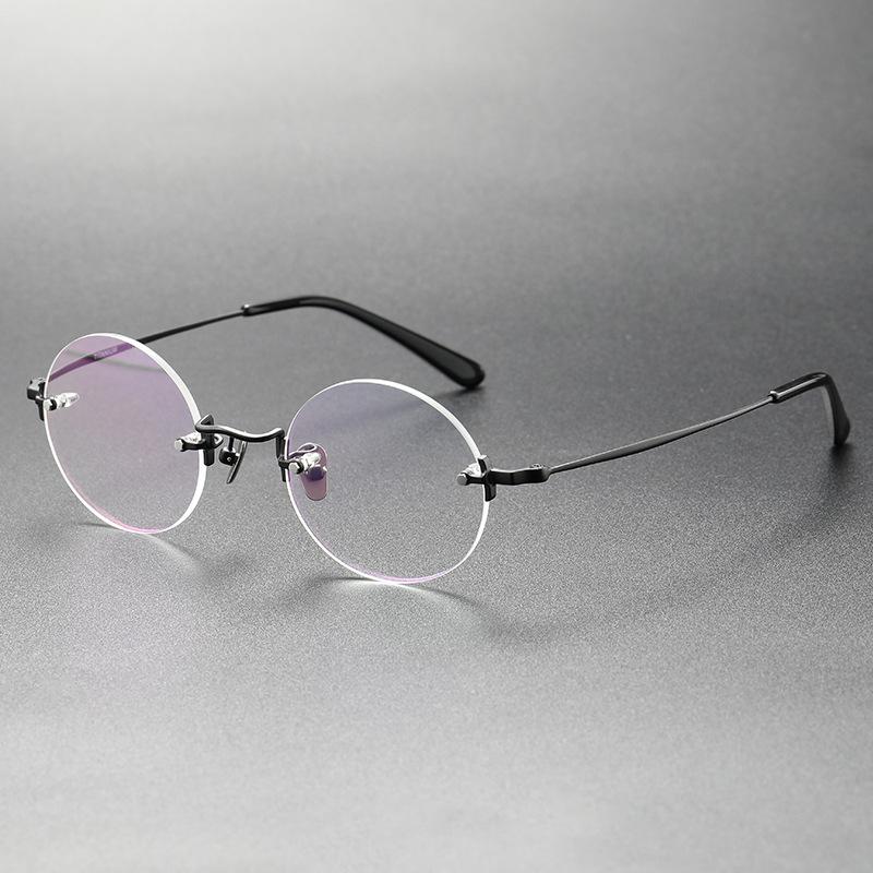 Pure Titanium Spectacle Frames Eyewear Round Titanium Optical Eyeglasses Titanium Frame Optical