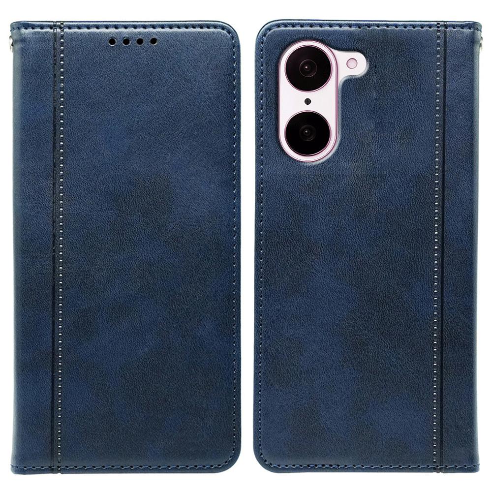 

Чехол для OnePlus Nord CE5 5G/Ace 5 Racing 5G со скрытой магнитной застежкой, кожаный чехол с текстурой теленка для телефона Blue