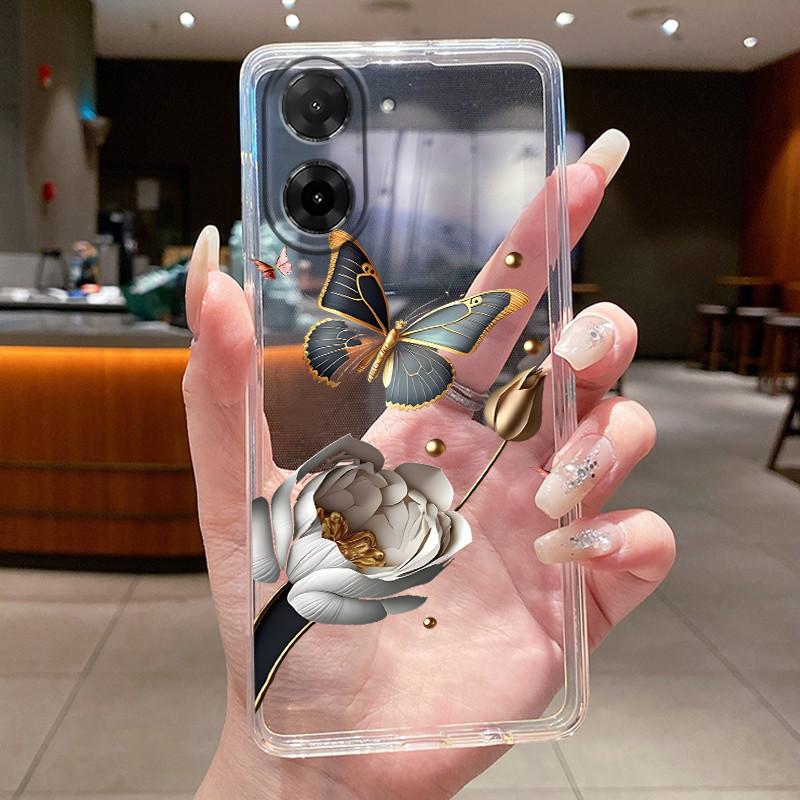Case For Xiaomi Redmi A5 Flower Butterfly Phone Shells For Redmi A5 4G Soft Silicone Transparent Funda TPU Protective Back Cover