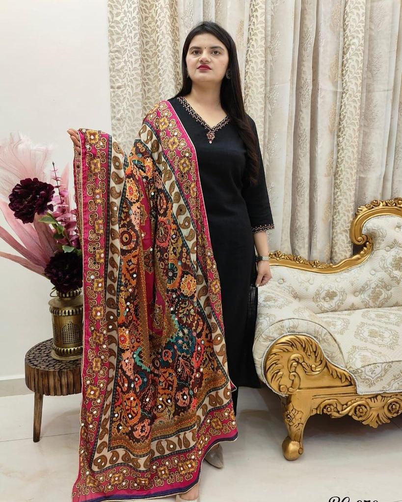 Set de Kurta pantaloni de designer indian pakistanez, Dupatta, Bollywood, tunică, Kurti, Salwar, costum