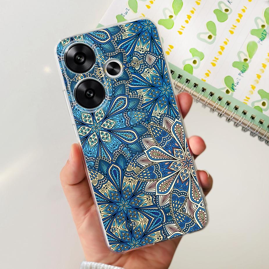 For Xiaomi Redmi Turbo 3 Case Cute Painted Cover Soft Silicone Phone Case For Xiaomi Poco F6 PocoF6 Redmi Turbo3 Back Cover Bags