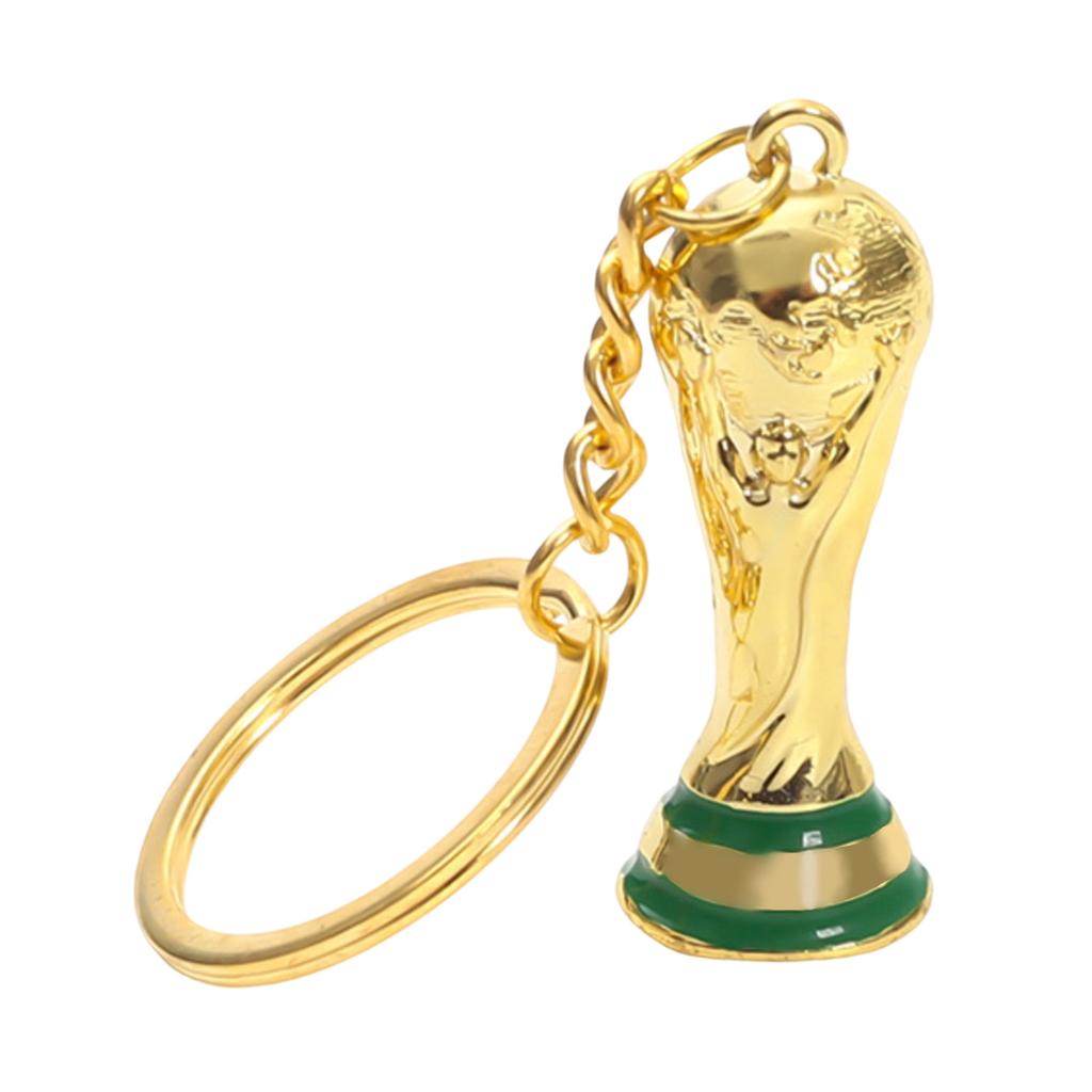 Metal Trophy Keychain Pendant, Fan Gift Decoration, Football Merchandise, Football Trophy Ornament