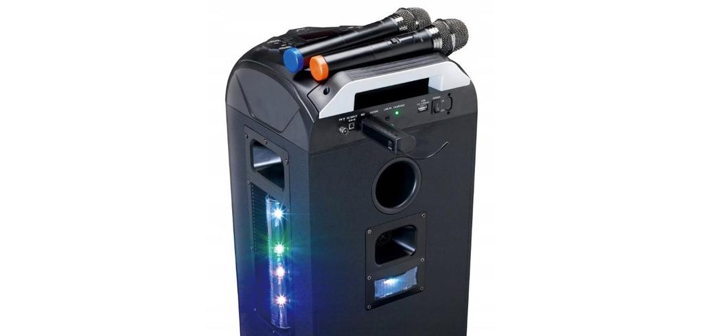 Lenco MCW-020BK - zestaw 2 dynamicznych mikrofonów bezprzewodowych, Lenco