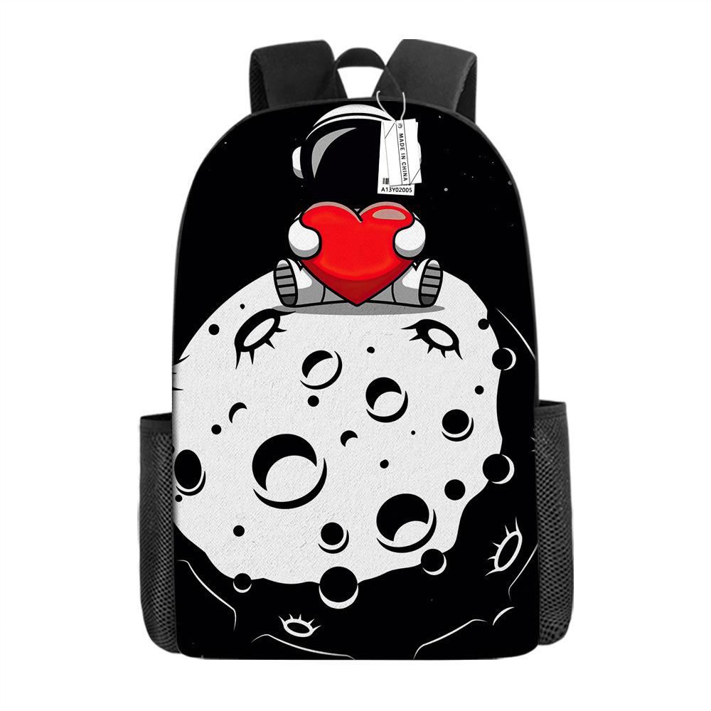 Astronaut Backpack Primary And Secondary School School Bag Grade 1-6 Backpack Creative Printed Backpack