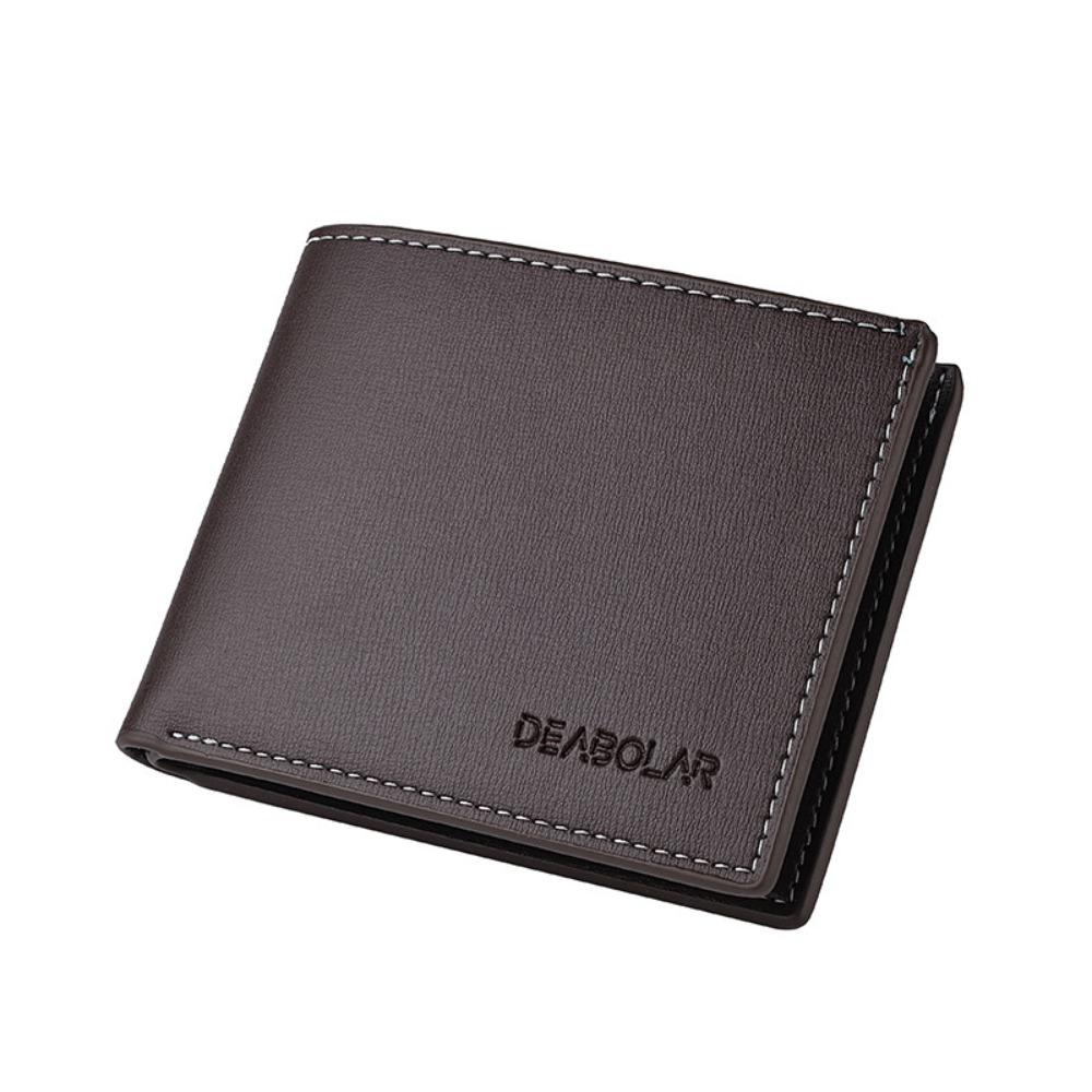 New PU Leather Men Short Wallet Folding Design Large Capacity Credit Card Holder Thin Style Card Packs Men Women