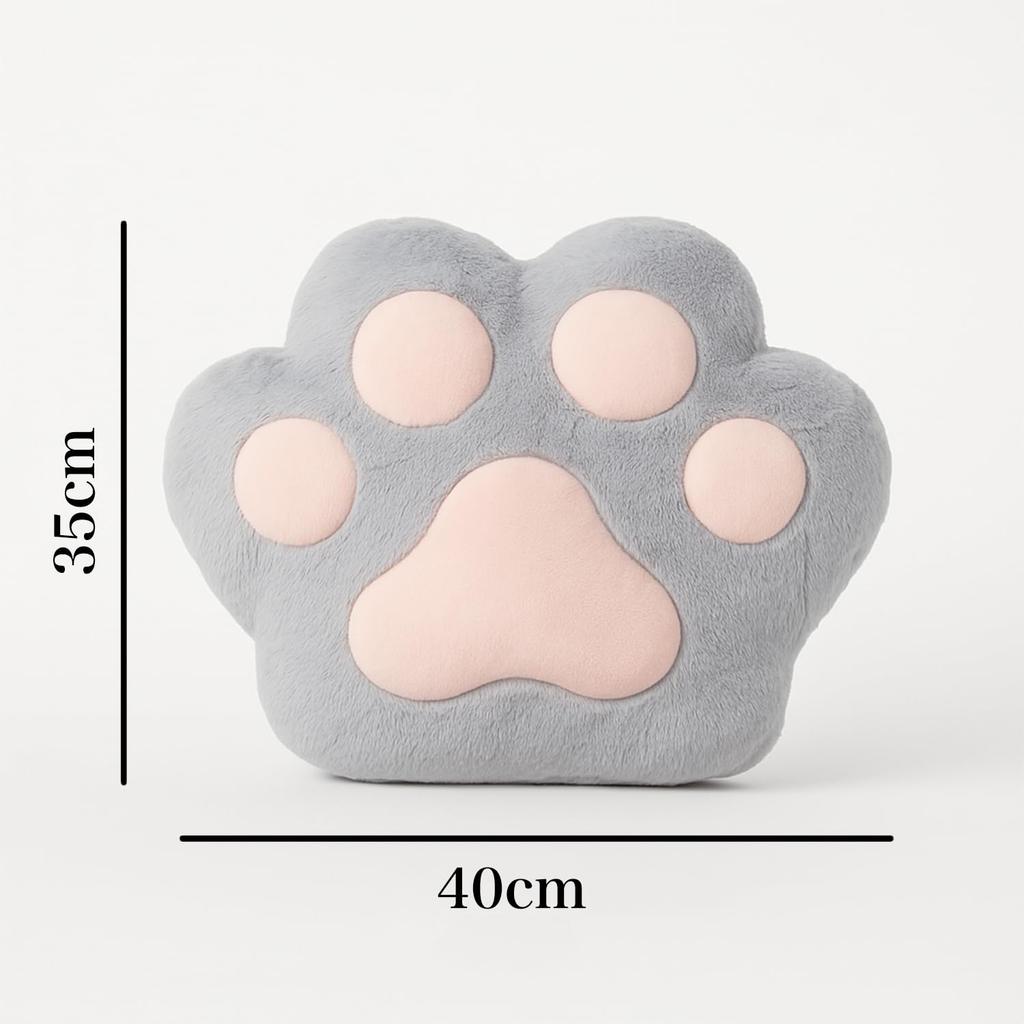 Paw Print 40cm X Cute and Cozy Nap Cushion with Seat Chair Body Lumbar for Office and Living Room Queen-b Cushion, Fluffy, 35cm, Pillow, Pocket,