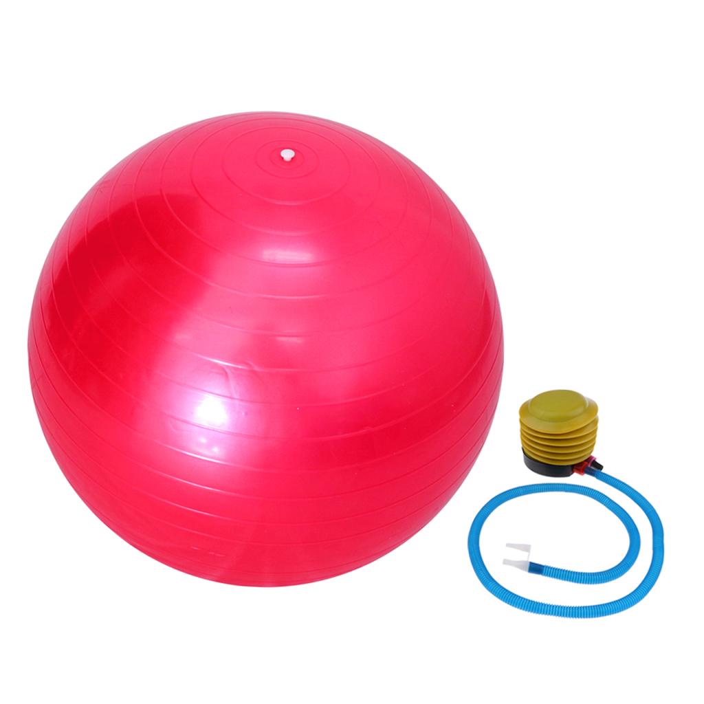 55cm Impact Resistant Athletic Yoga Ball with Pump Pilates Fitness Gym Balance Stability Swiss Ball Exercise Exercise Massage Ball