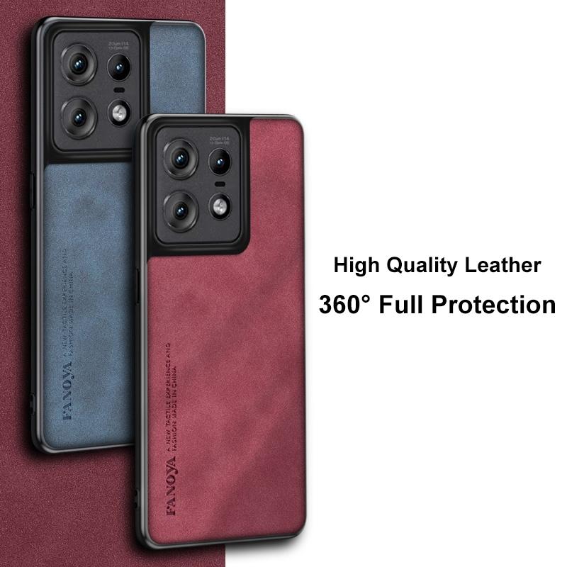 For Motorola Edge 50 Pro Case Luxury PU Leather Phone Case For Motorola Moto Edge50 Pro 5G Back Cover Matte Silicone Protection