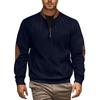 Men's Solid Color Corduroy Half-Zip Sweatshirt Men's Sports Large Size Casual Pullover Sweatshirt