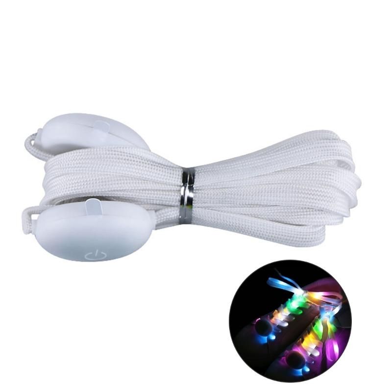 1 Pair LED Light Up Shoelaces for Night Running, Party, Mutlicolor Lighting Shoe Laces Glow Shoe Laces for Sneaker