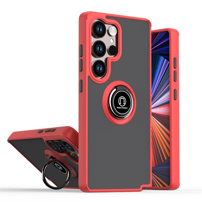 

Armor Matte Case For Samsung Galaxy S24 S25 Ultra S23 S21 S20 FE S22 S10 Plus A17 A16 A26 A36 A56 5G Magnetic Holder Ring Cover Galaxy S25