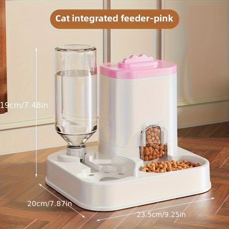 Automatic Cat & Dog Water Dispenser with Integrated Food Basin - Easy Cleaning & Hydration - Durable Pet Hydration Solution, Automatic Pet Feeder
