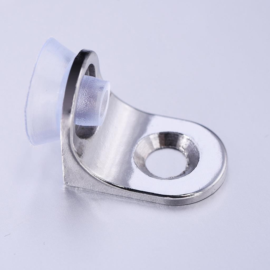 10Pcs L Shaped Shelf Support Brackets Zinc Alloy Stainless Steel Fixed Pins for Cabinet Furniture Closet Silicone Suction