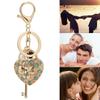 Rhinestone Keyring Pendant Heart Four Leaf Clover Key Shaped Rhinestone Key Ring Bag Decoration Gift