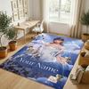 Personalized Crystal Velvet Carpet,Taylor Swift Custom Printed Name, Plush Area Rug For Home Indoor Decor