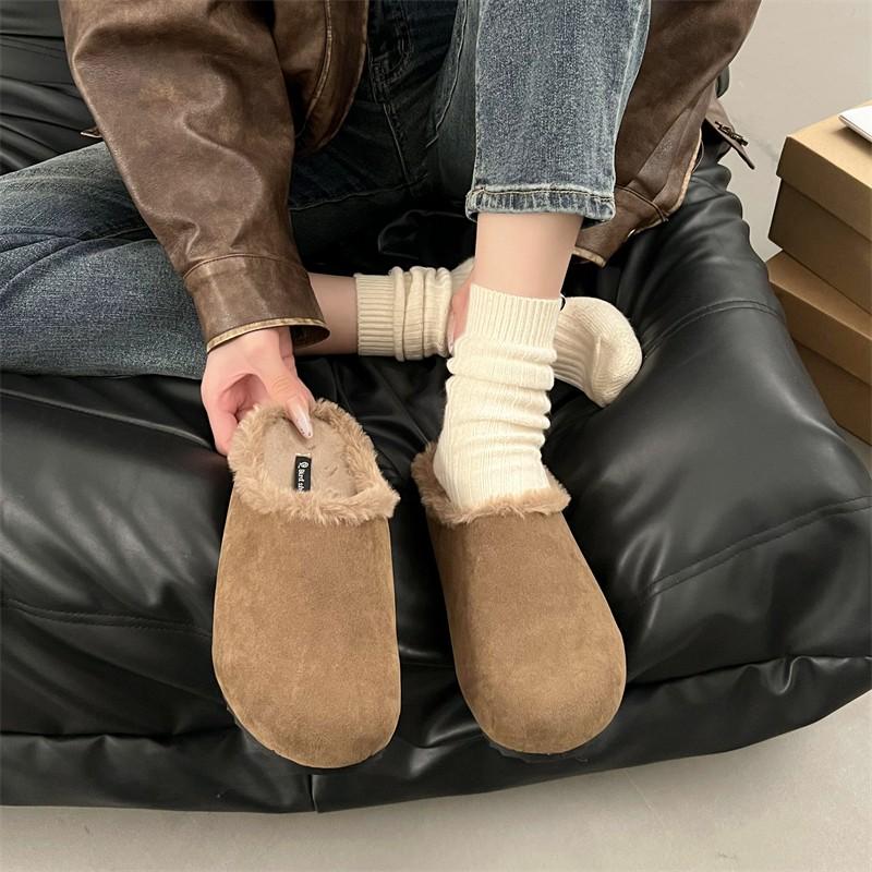 Fashion Spring Summer Slippers Soft Flax Simple Cute Warm Home Men Women House Floor Indoor Slides Fur Cross Fat Dudu Shoes Room Flat