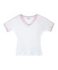 LOTSYOU Lotsyou_V Neck Ringer T-Shirts Light Pink