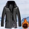 Leather Jacket Middle-aged and Elderly Men's Clothing Dad Clothing Winter Style Fleece Thickened Business Casual Fur Integrated Men's Winter