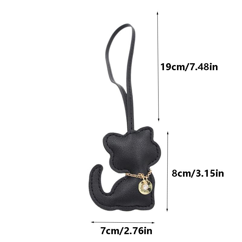Yogodlns Cute Car Animal Fashion PU Leather Handbag Pendant Colorful Creative Kitty Bag Pendant Bag Hanging