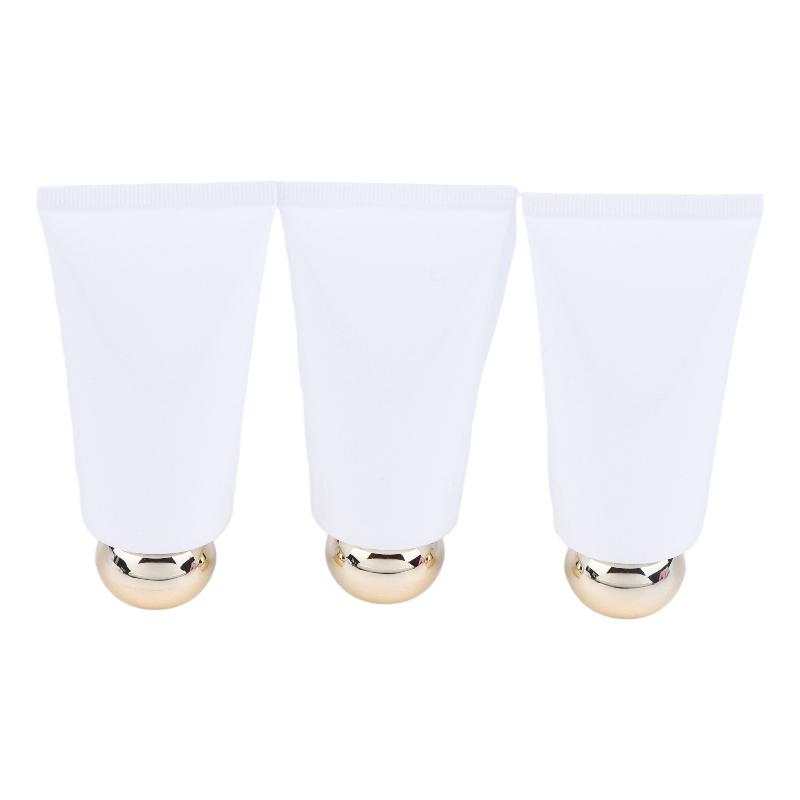 3Pcs 50/100Ml White Empty Cosmetic Squeeze Tubes Travel Dispensing Tubes Refillable Containers For Lotion Cream Facial Cleaner