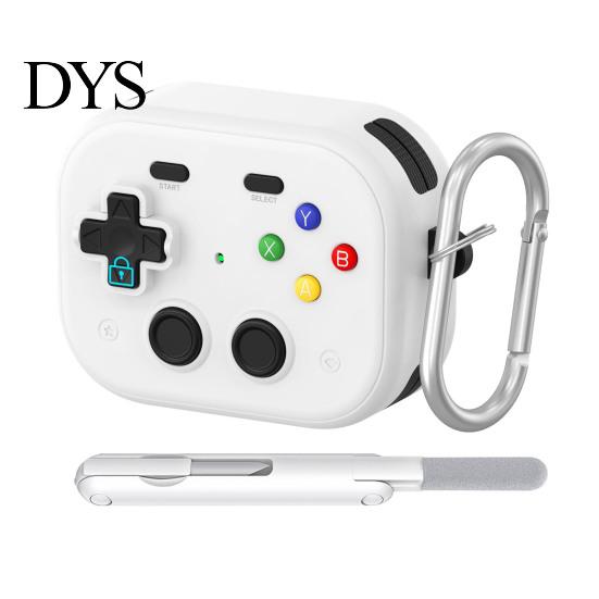 Protective Case TPU with Keychain for Airpods Funny Handheld Game Design Drop Protection Hard Shell Cover Safety Lock Men Boys Shatterproof Phone
