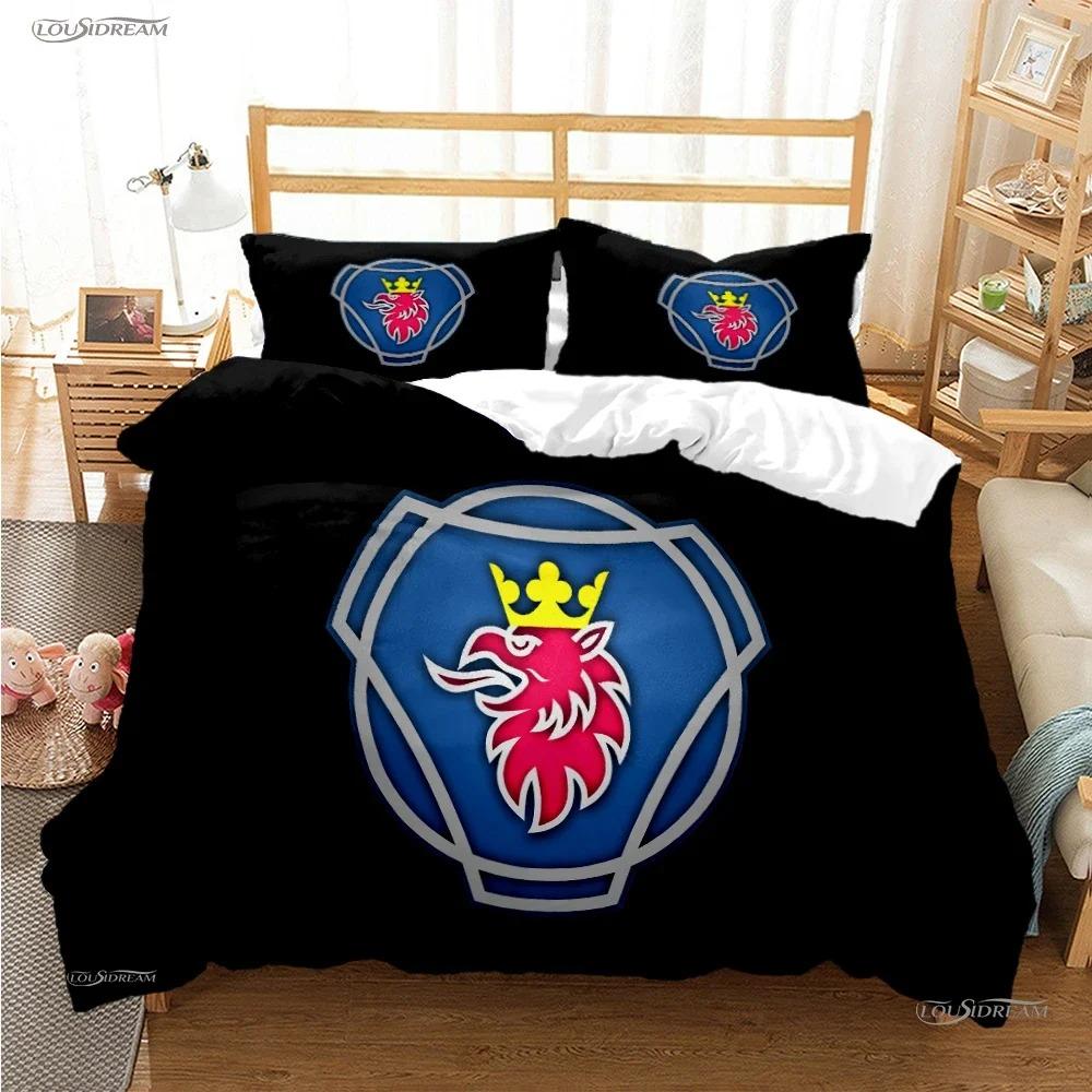 S-Scania Truck Eagle Head Duvet Cover Comforter Bedding Sets Soft Quilt Cover And Pillowcases For Teens Singledoublequeenking