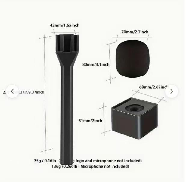 Universal Lavalier Street Reporter Microphone and Handheld Pole for Interviews