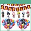 Ninja Naruto Theme Party Supplies Decor Banner Balloon Cake Topper Adult Kids