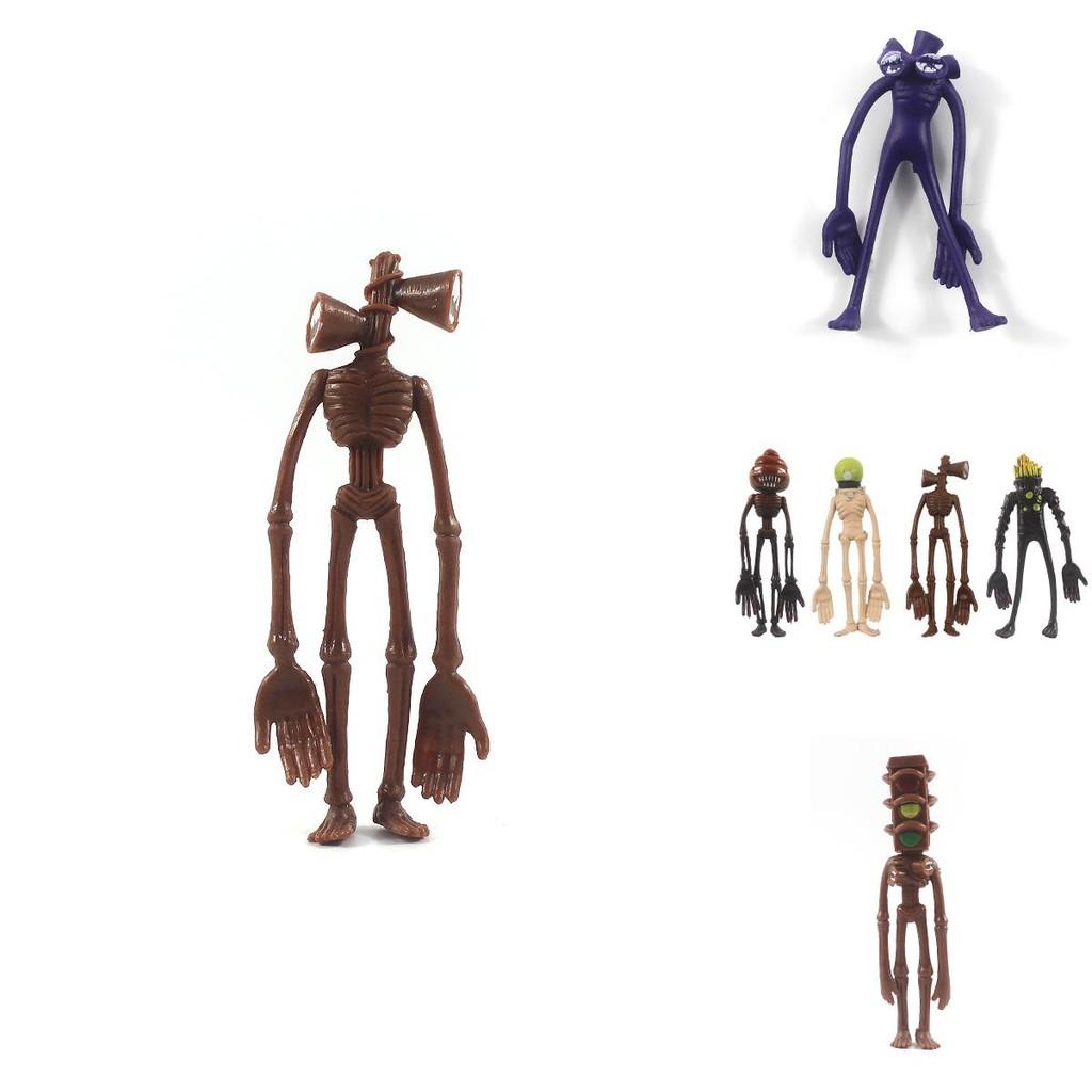 8pcs Siren Head Figures Safe Pvc Miniatures Cake Topper For Kids Ornament