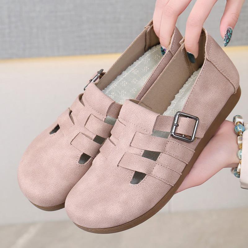 Shoes women's summer new hollow sandals bag head slippers wear one pedal women's shoes casual versatile single shoes