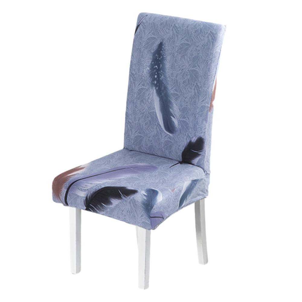 

Washable Printed Dining Chair Cover Stretch Chair Protecter Home Decoration Seat Cover Hotel Style F