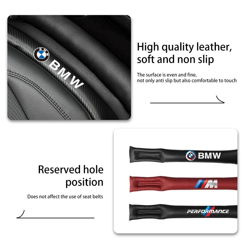 2Pcs Car Seat Gap Filler Strip Soft Pads Leather For BMW E46 E90 E60 F30 F10 E39 E36 F20 G20 G30 E92 E87 E91 X5 E70 F11 E30 F31 VM4