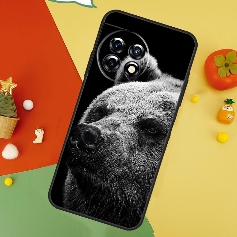 Cute Grizzly Bear Case For OnePlus 15 12 12R 13T 13R 13 11 9 10 Pro 10T 8T Nord 5 CE 2 3 4 Lite N20 N30 Cover