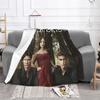 The Vampire Diaries Damon Salvatore Blanket Soft Warm Flannel Throw Blanket Bedding for Bed Living room Picnic Travel Home Couch