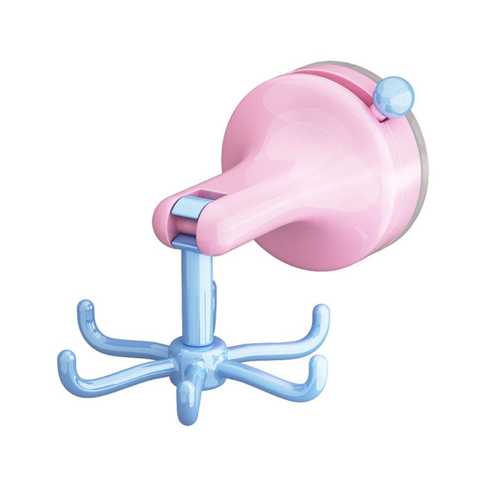 Space Saving Six-claw Rotating Hook Dopamine Wall Mounted Hanger  Bathroom