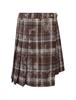Burkeru Women'S Check Layered Skirt Brown