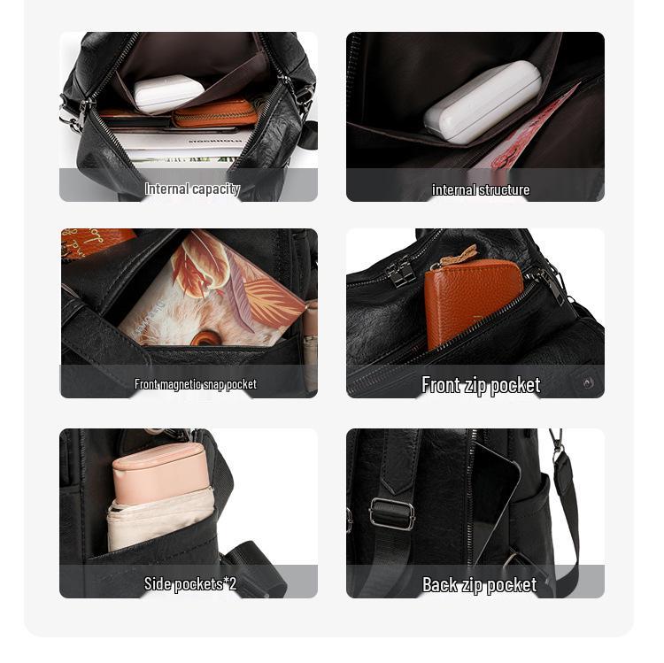 Rucksack für Damen im koreanischen Retro-Stil - Weiches Leder Quaste Multifunktionaler Reiserucksack 2025