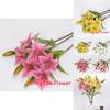 Wedding And Home Decor Faux Lily Flower With Realistic Craftsmanship For Photography