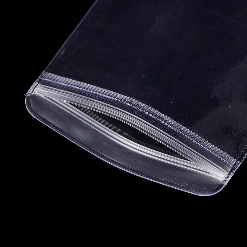 11Pcs Long Clear Pvc Jewelry Zip Lock Bags Waterproof Dustproof Battery Earring Beads Packing Storage Watch Bags