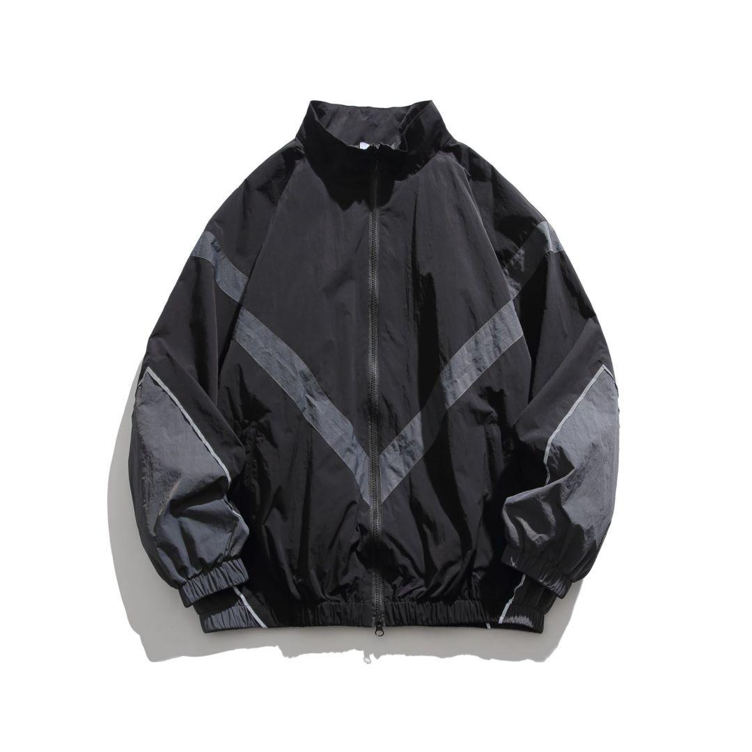 

Чоловіча вінтажна ретро куртка-вітрівка на блискавці - Універсальний весняно-осінній повсякденний одяг M