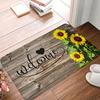 Vintage Wood Flowers Print Doormat Anti-Slip Bathroom Kitchen Mat Living Room Floor Door Entrance Carpet Rug