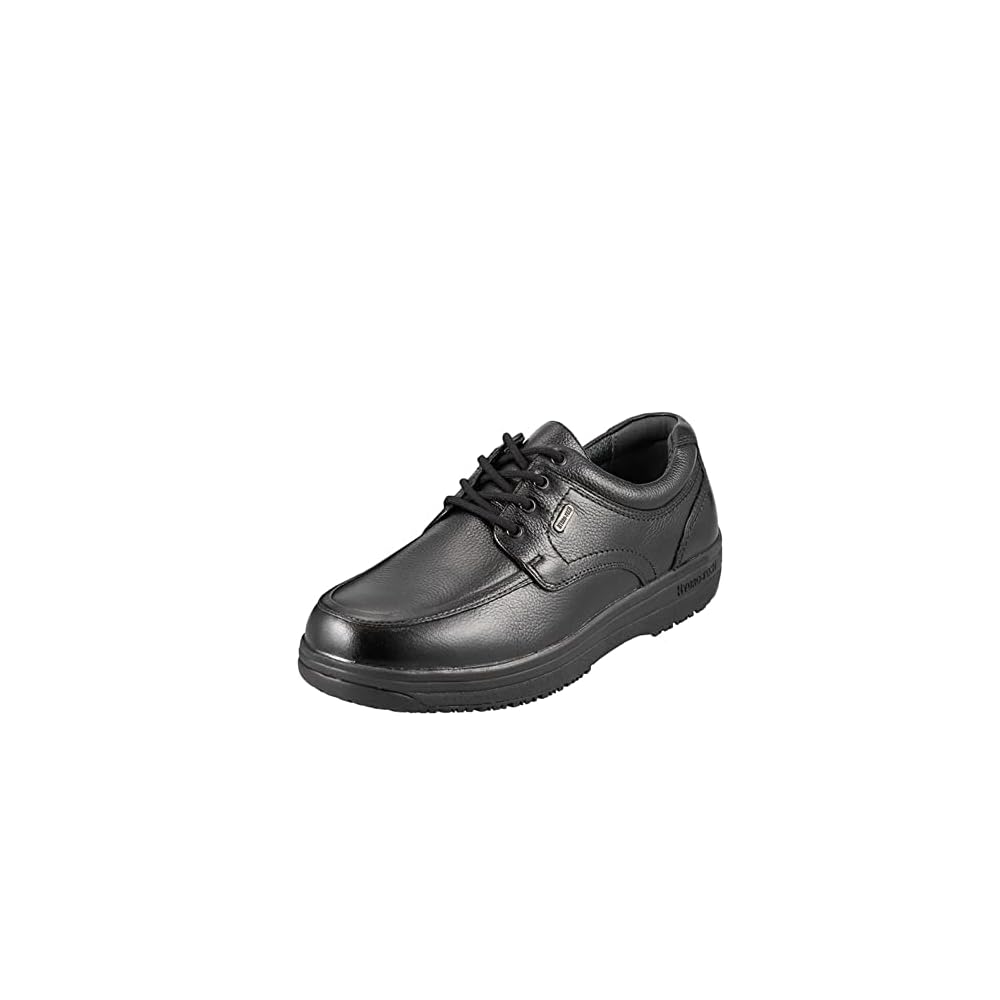 HYDRO TECH HYDR 6301 Wide 4E Waterproof Genuine Leather Walking Shoes, U-tip Oxford, Black, Size