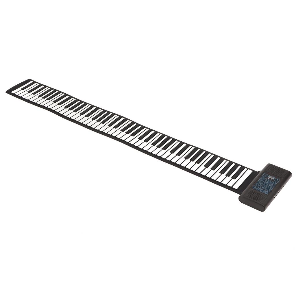 Roll Up Piano 88 Keys Foldable Plug and Play Dual Speakers Bluetooth Soft Keyboard Piano for
