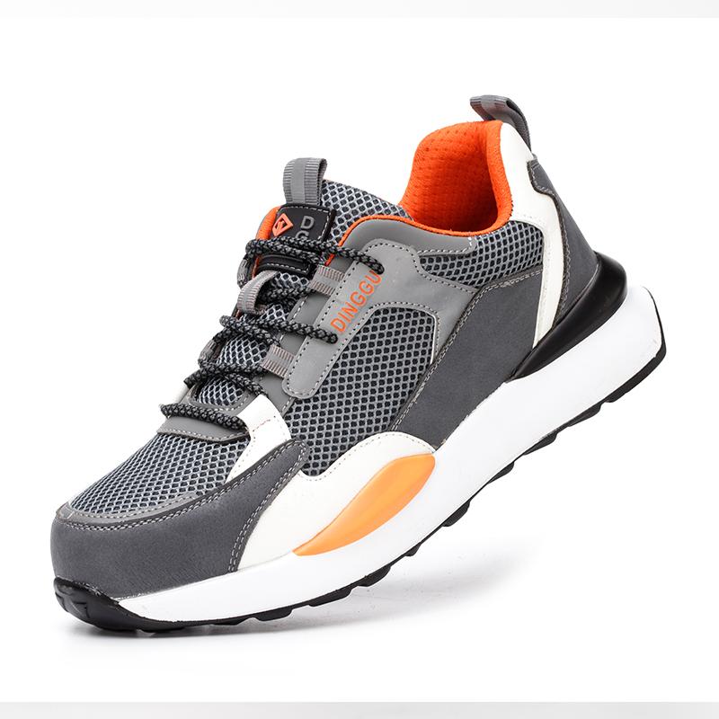 New Summer Breathable Men Safety Work Shoes Sneakers Anti Puncture Outdoor Indestructible Steel Toe Anti Smashing Male Footwear