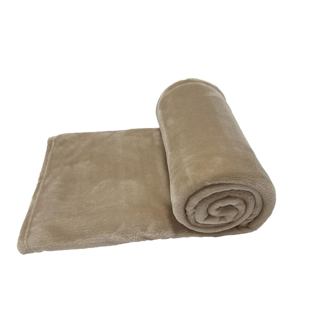 Custom Solid Polyester Winter Flannel Blanket Plush Soft Throw