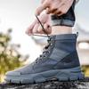 Winter Boots Men's Shoes 2024 High Top Sneakers Casual Shoes Fashion Casual Shoes Men's Sneakers Suede Shoes Men Plush Warmyu7